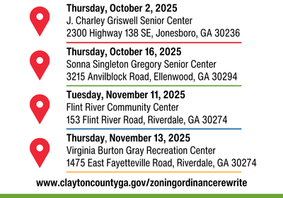 MSAR Legislative Affairs Update - Clayton County Zoning Ordinance Rewrite